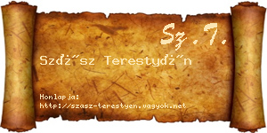 Szász Terestyén névjegykártya